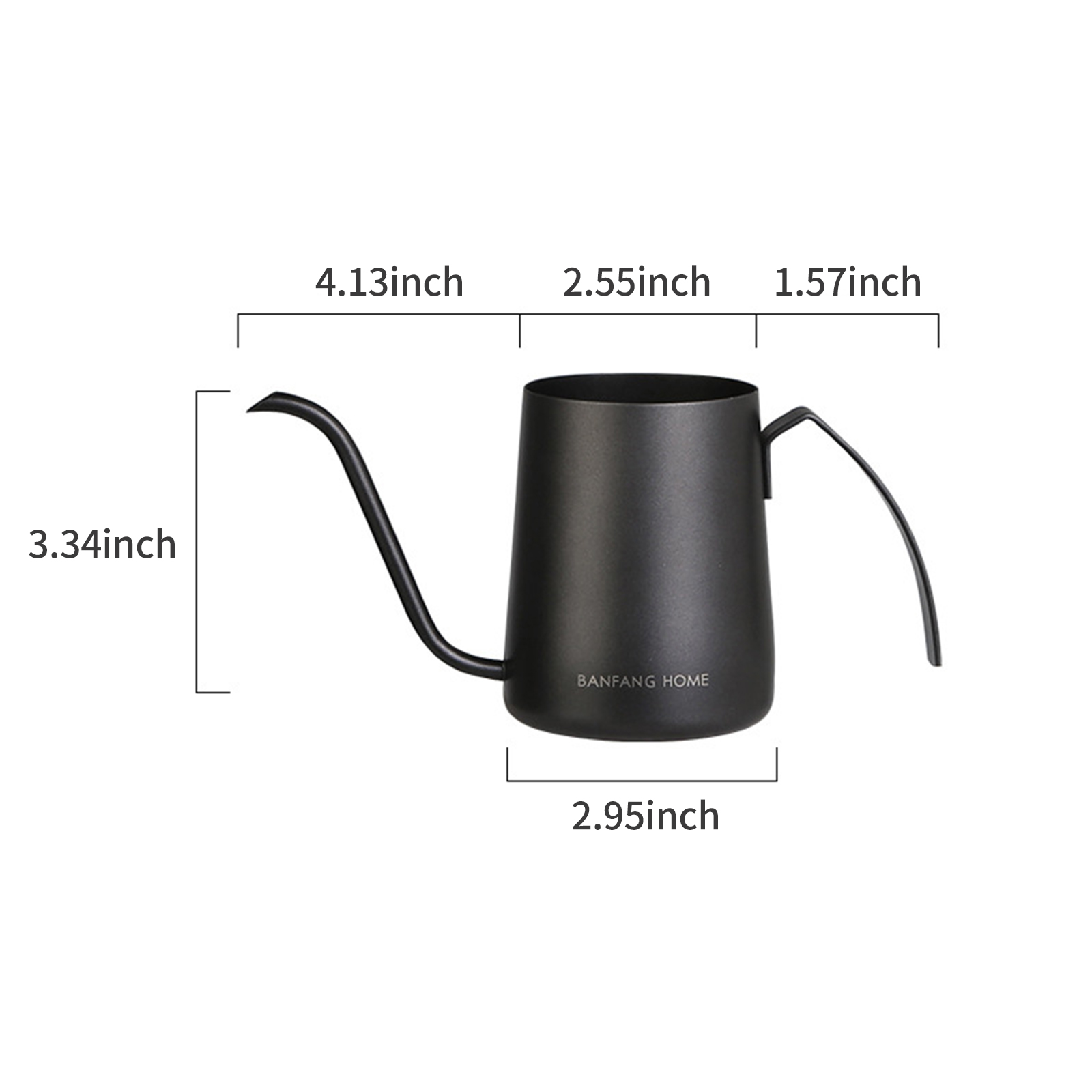 Coffee Kettle Stainless Steel Gooseneck Coffee Pot Hand Drip Coffee Pouring Kettle Long Narrow Drip Kettle for Coffee and Tea: 350mL