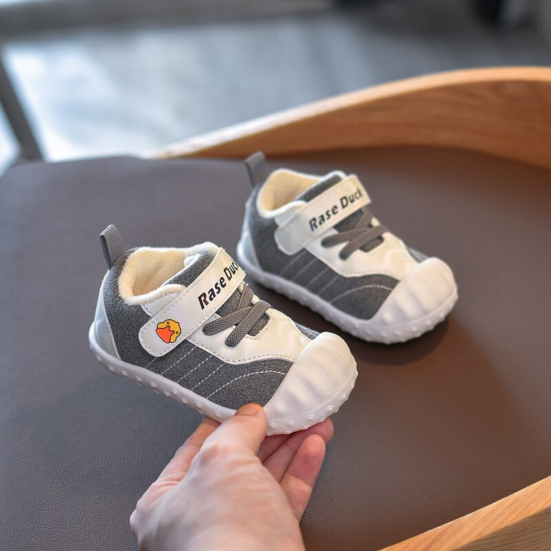 Baby Mädchen Jungen Schnee Stiefel Winter Säuglings Kleinkind Stiefel Weichen Boden Warme Plüsch Karikatur freundlicher freundlicher draussen Schuhe: Grau / 18(Einlegesohle 14.0cm)