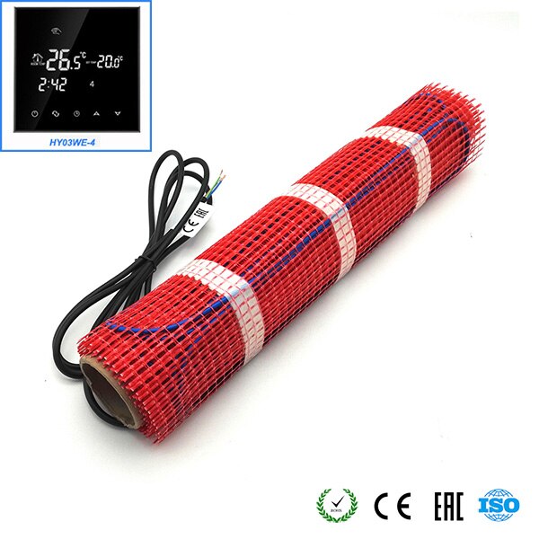 Minco heat 2m x 50cm laatan alla sementin lämmin lattialämmitysmatto 230v 150w:  hy03we-4: n kanssa