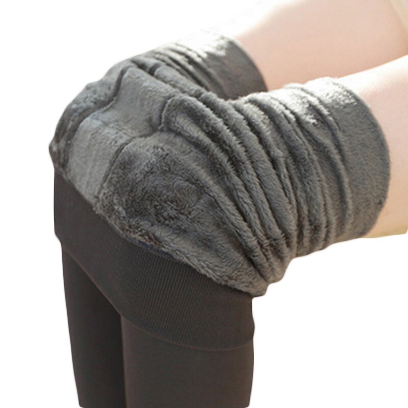 Autumn and winter plus velvet thickened leggings women's plus size pearl velvet one-piece pants, outer wear thermal pants: GY