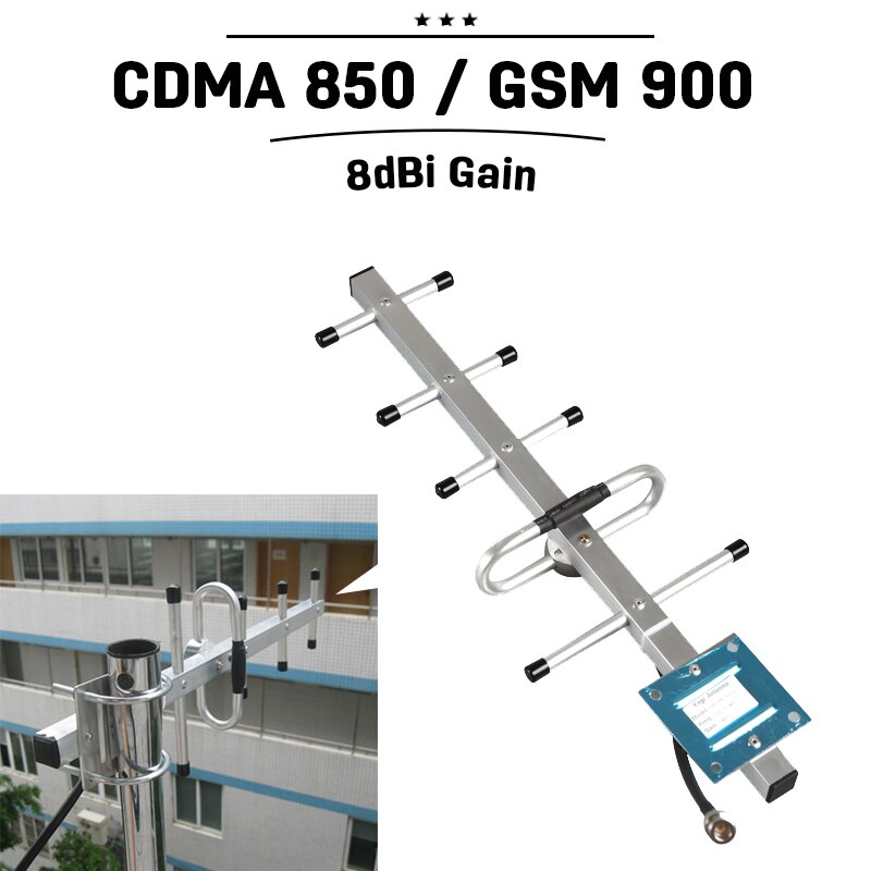 Outdoor Yagi Antenna 824mhz to 960hz GSM 850mhz 900mhz Mobile Phone Signal Antenna 8dBi External Cellphone Direction Antenna#26