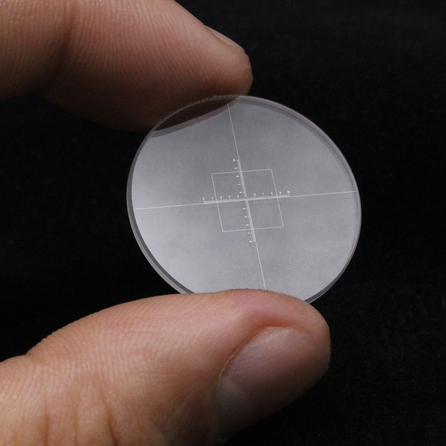 Diametro 27 millimetri Micrometro Calibrazione Bilancia Ottico di Vetro Croce Righello Netto Reticolo Verticale Righello Orizzontale Microscopio Macchina