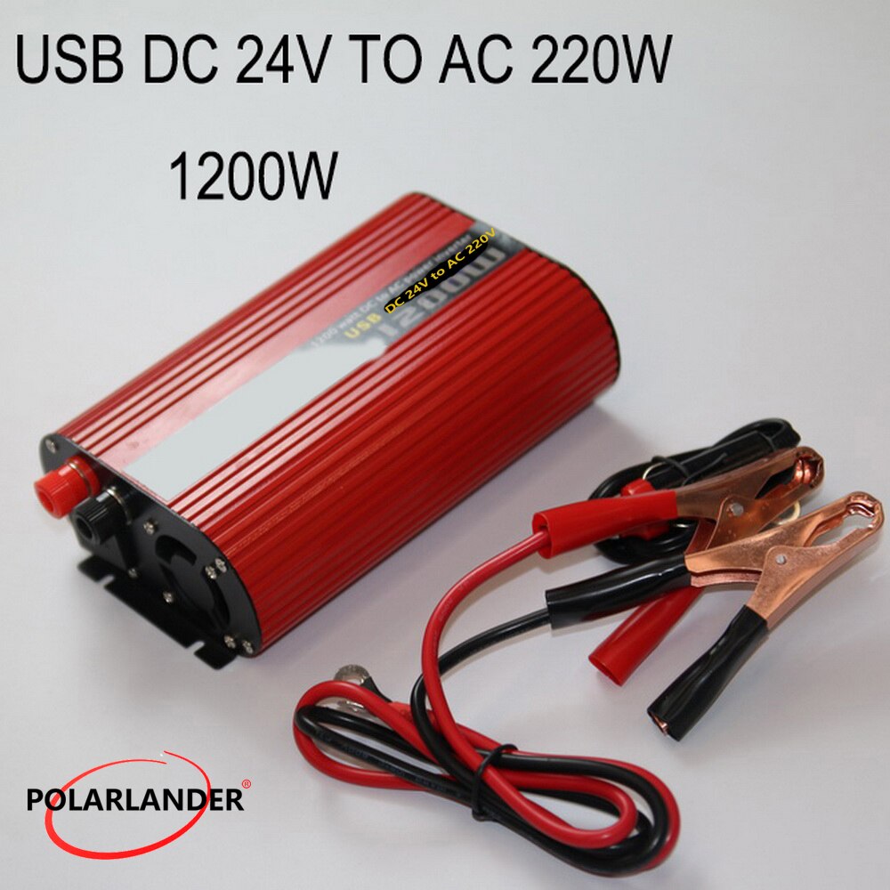 DC 12V to AC 220V/ Converter Dual USB 1200W DC 12V to AC 110V/ DC 24V to AC 220V/ Charger Power Inverter DC 24V to AC 110V/