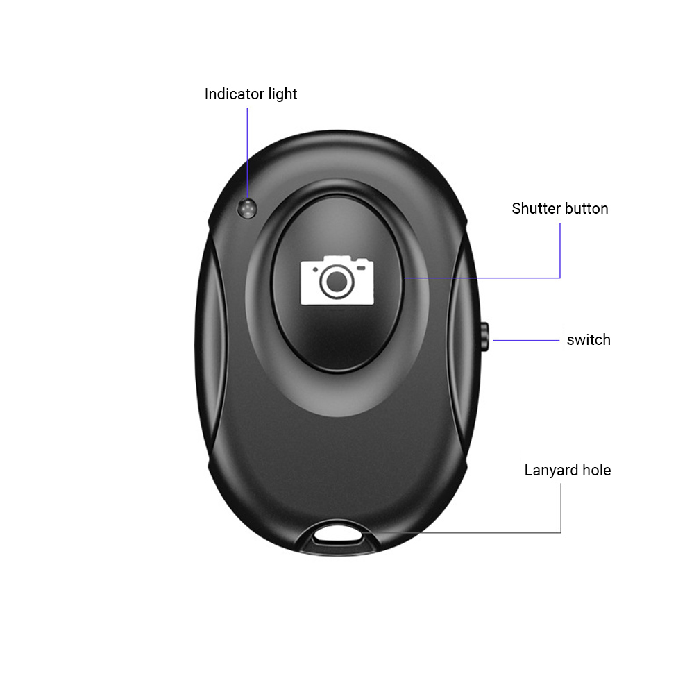 Bluetooth Remote Control Camera Wireless Selfie Shutter Control for iPhone/Android Take Photos and Videos Hands-Free