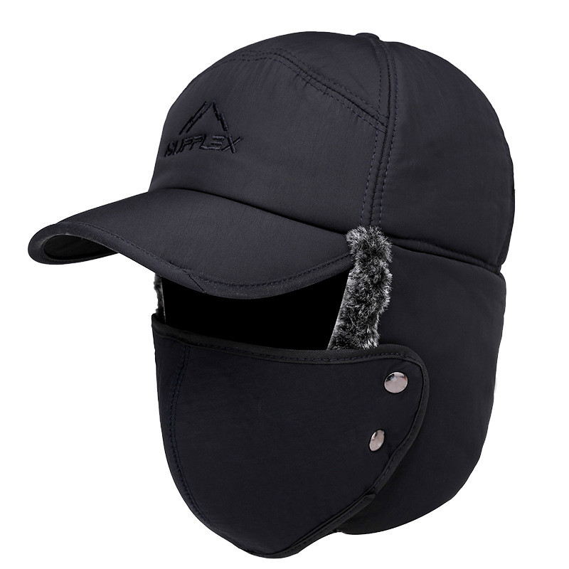 2019 novo inverno masculino e feminino boné de beisebol ao ar livre casual à prova de vento grosso quente chapéu selvagem bicicleta lei feng chapéus
