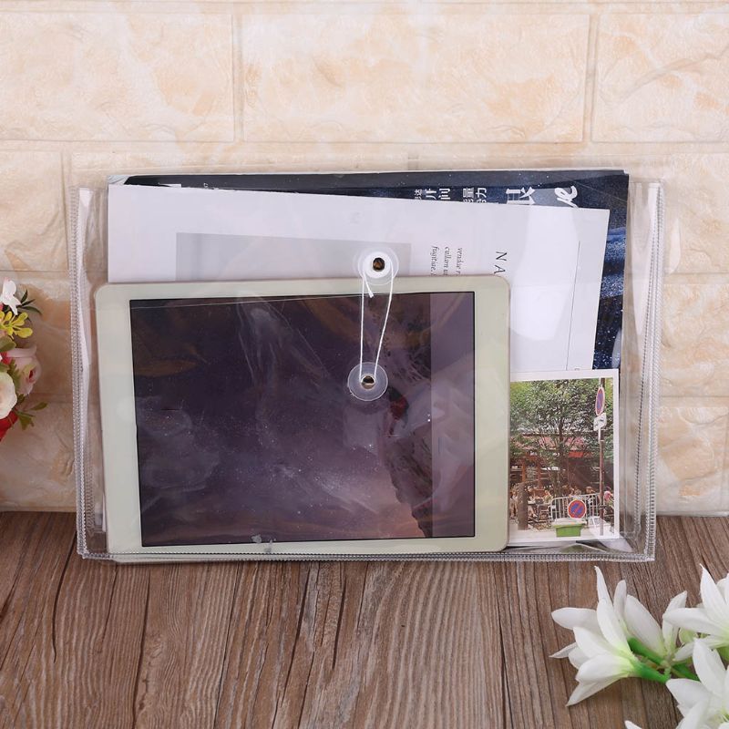 Multifunctional Transparent PVC Winding Storage Bag File Folder Makeup Organizer Y51A