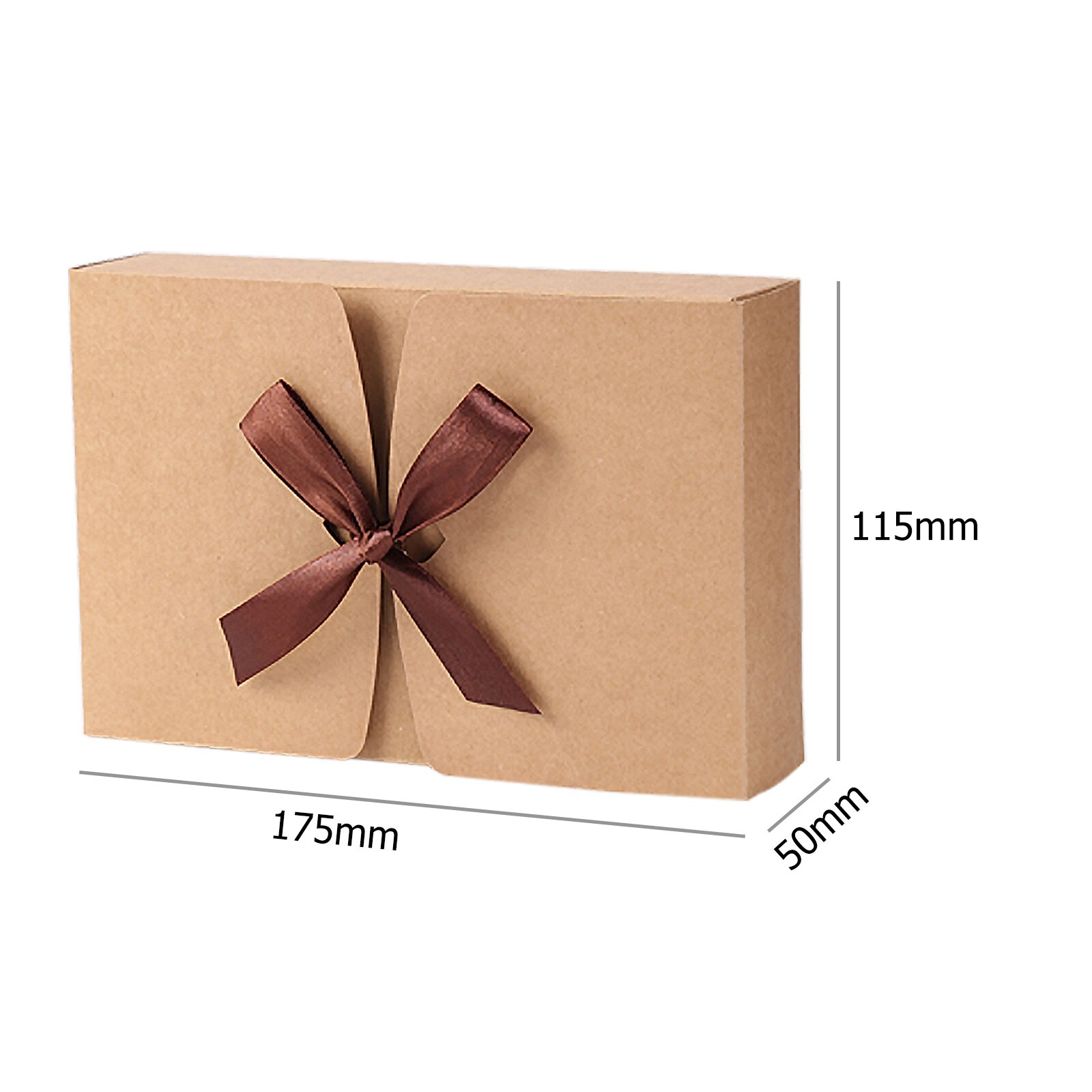 10pcs Box Kraft Paper Packing Box Candy Chocolate Cookies Bag Birthday Decor Foldable Presents Package Wrap Organizer: B