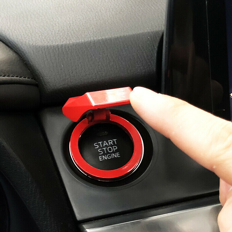 Car Interior Accessories Engine Ignition Start Stop Push Button Switch Button Cover Trim Sticker Button Switch Decor Stickers