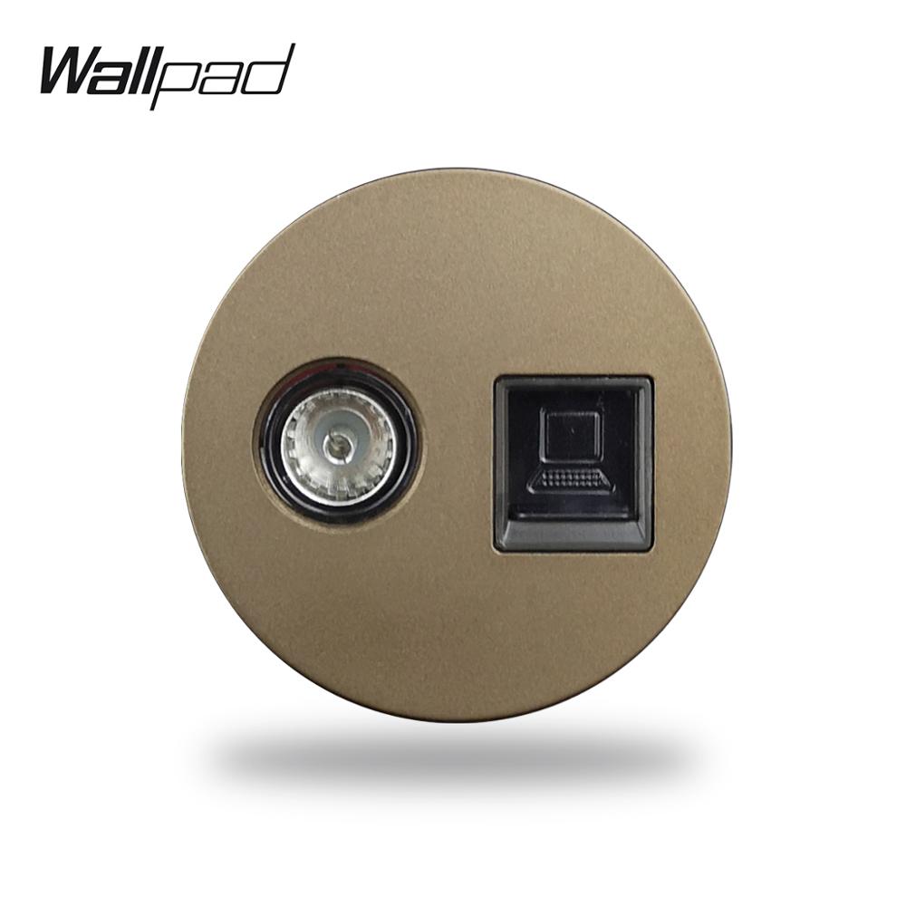 Diy  l6 5 farger tv jack katt 5e katt 6 rj45 ethernet pc datamaskin internett datauttak i én enkelt modulær gratis kombinasjon: Brun / Katt 6