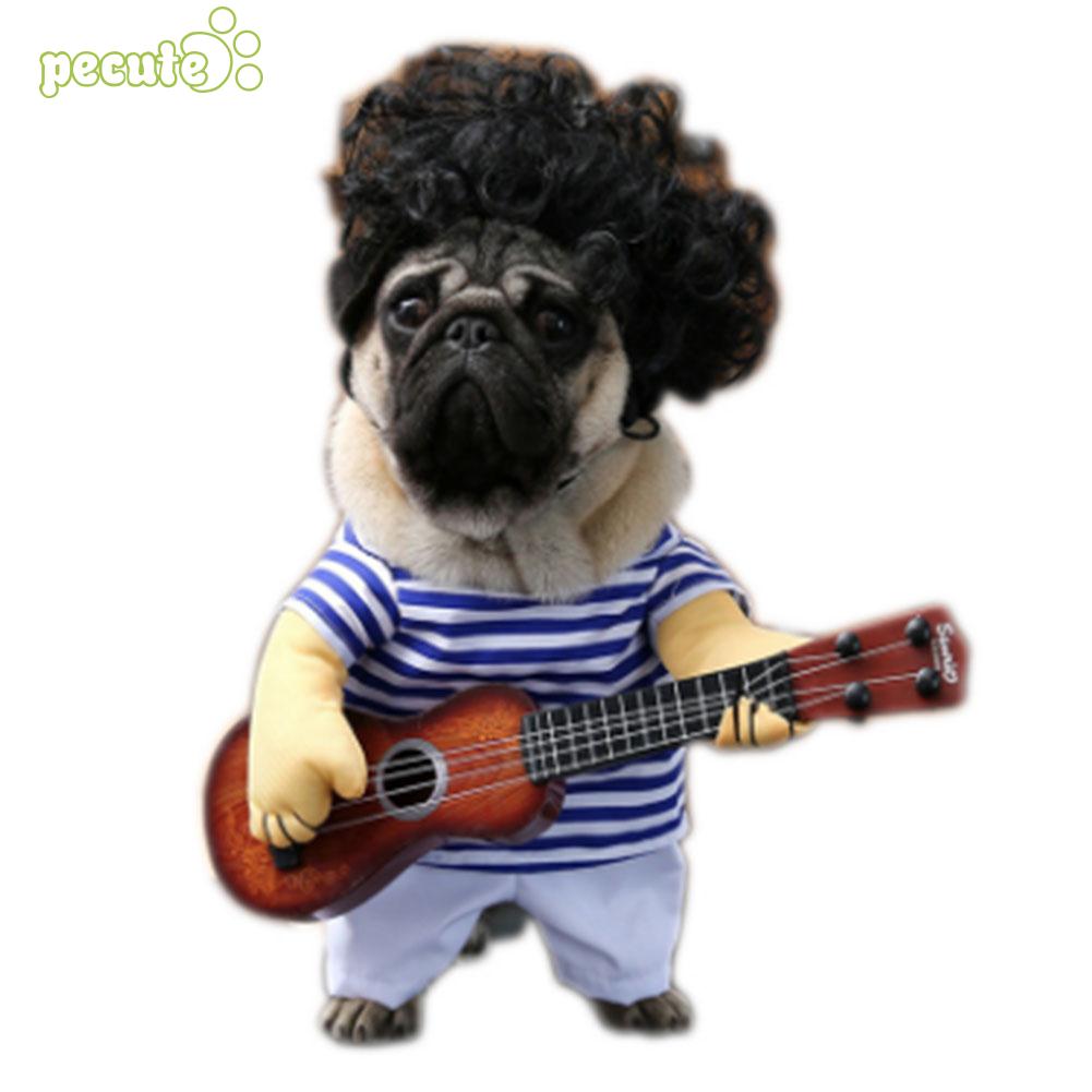 Costume de guitare drôle pour chien, déguisement de fête, pour chien, décoration de noël pour animal de compagnie, vêtement de chanteur