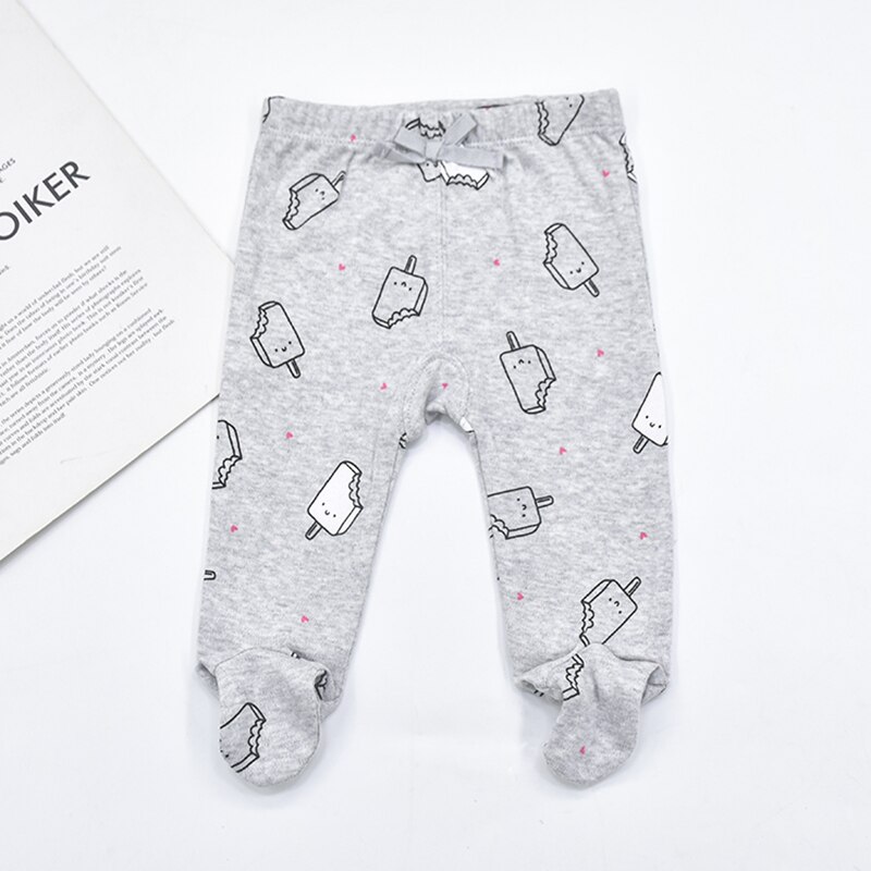 1PCS/Lot Spring Autumn Footed Baby Pants 100% Cotton Boys Clothes Unisex Casual Bottom PP Pants Newborn Baby Clothing