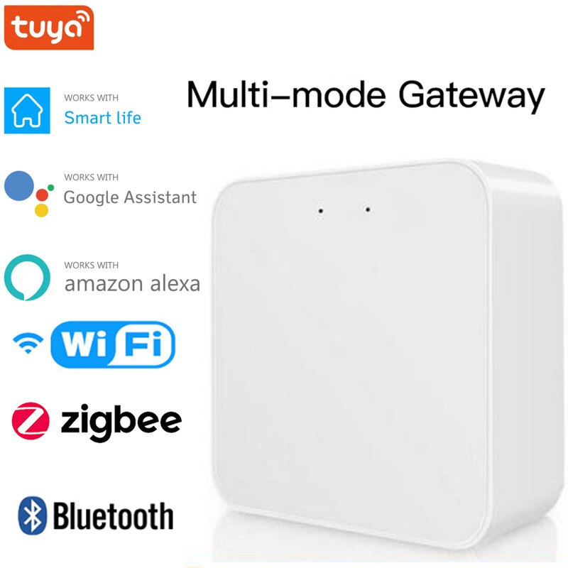 Tuya Zigbee Smart Gateway Hub Wifi + Bluetooth Smart Home Leven Brug App Draadloze Afstandsbediening Werkt Met Alexa Google thuis: Multi-mode Gateway