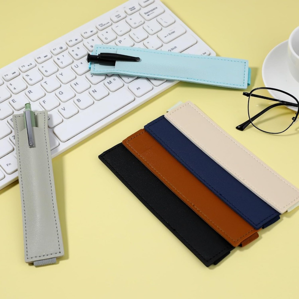 Duurzame elastische pennenhouderclip - Leren zaktas met elastische band voor laptops en tablets - Briefpapieraccessoires
