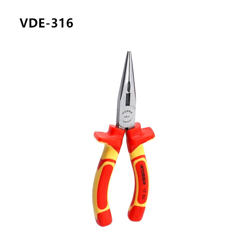 Hi-Spec Insulated Pliers And Screwdriver Set VDE 1000V Approved Magnetic Screwdriver Industry Plier Electrician Hand Tool Set: 04