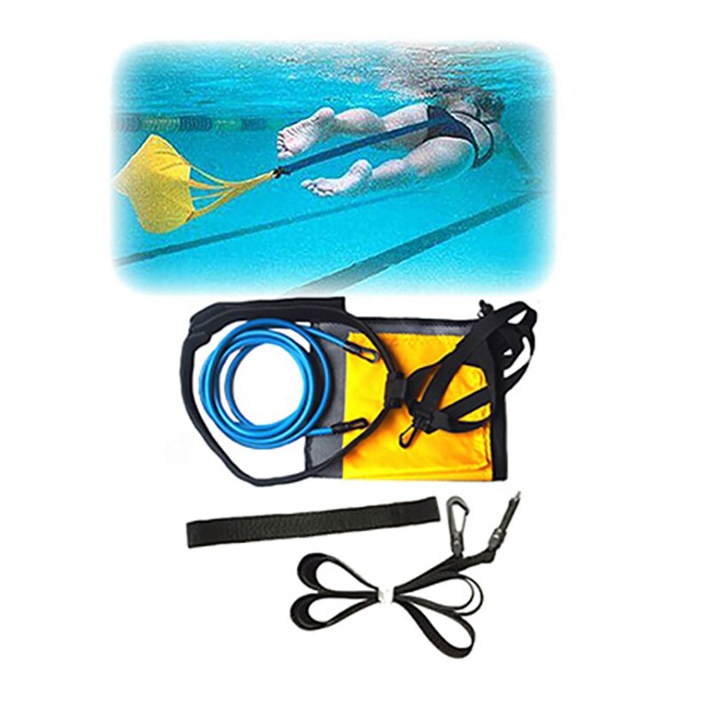 Schwimmen Widerstand Fallschirm Elastische Seil Schwimmen Widerstand Ausbildung Gürtel einstellen Schwimmhilfen Schwimmen Ausbildung Ausrügestochen