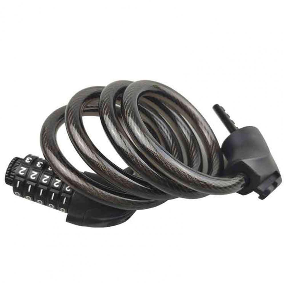 bike lock bicycle anti-theft lock universal protection lock 5-digit code lock with bicycle light anti-theft bicycle chain