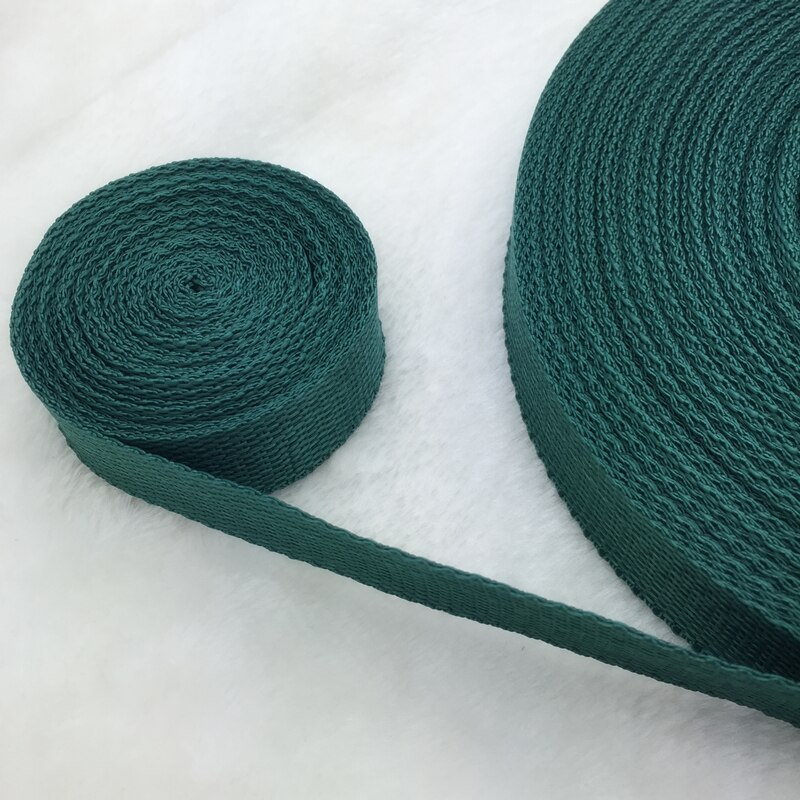 Correa de cinta de nailon para manualidades, 2 yardas/lote, 25mm, para mochila, bolsas de flejado, accesorios para perros: Deep Green