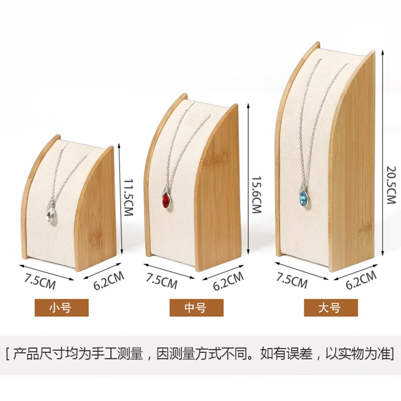 Bamboo Necklace Display Rack Storage Rack Pendant Display Organizer Jewelry Display Jewelry Storage Counter Display Stand