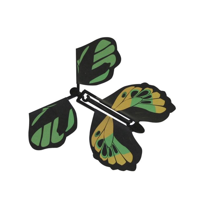 5pcs Magic Flying in the Book Butterfly Rubber Band Powered Wind Up Butterfly null