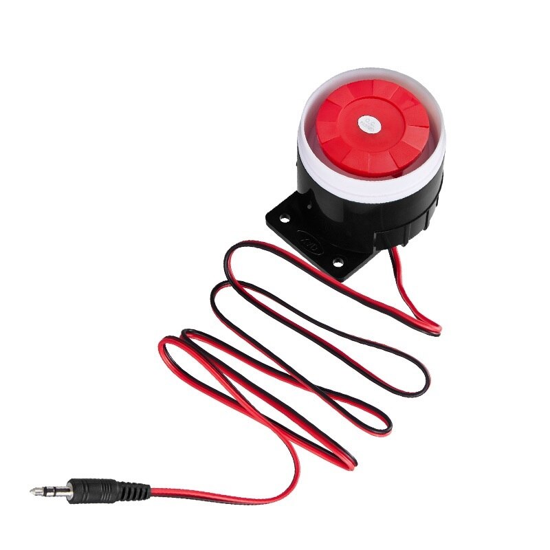 Live Loud Siren Host ,Wired Mini Alarm Siren Horn, 110 Decibels Siren Sound Alert Warning Alarm For Horn Home 12v Red And Black Wired Mini Alarm Siren Horn Live Loud Siren Host Ring Sensor