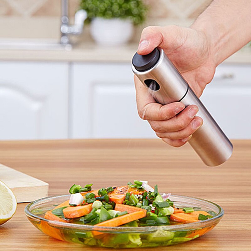 Olivenolie sprøjte mister 100ml rustfrit stål olieflaske køkken madlavningsredskaber eddike olie sprøjteflaske til madlavning grill