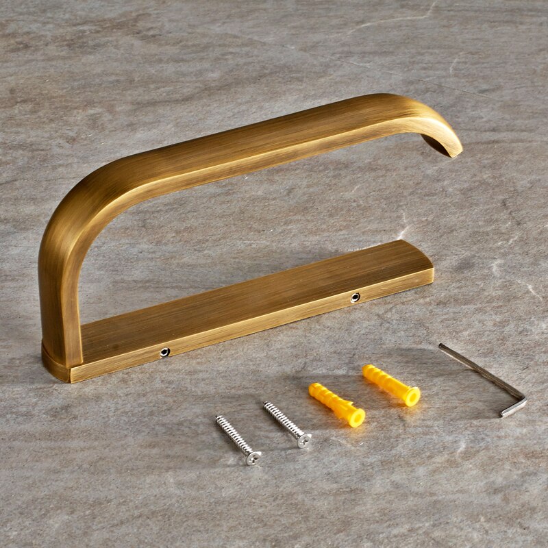 Solid brass antique brushed toilet paper holder wall mounted paper towel holder luxury roll holder