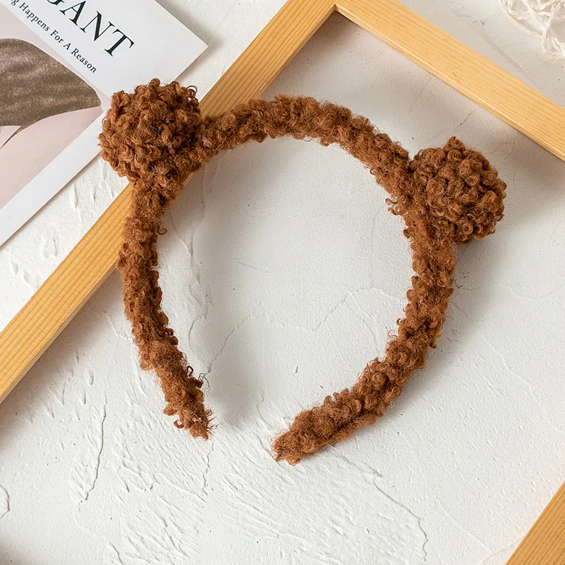 Diadema con Orejas de conejo de dibujos animados para mujer y niña, diadema con Orejas de oso y conejito, banda para el pelo para Cosplay, aro para el pelo de felpa a la , accesorios para el cabello: Fucsia