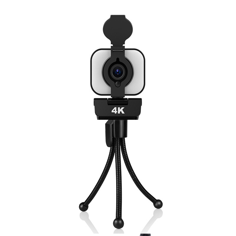 4K Webcam 1080P HD Web Camera With Mic Tripod For PC,Autofocus Fill Light Camera for Live Broadcast Video Calling Conference: 4k with Tripod