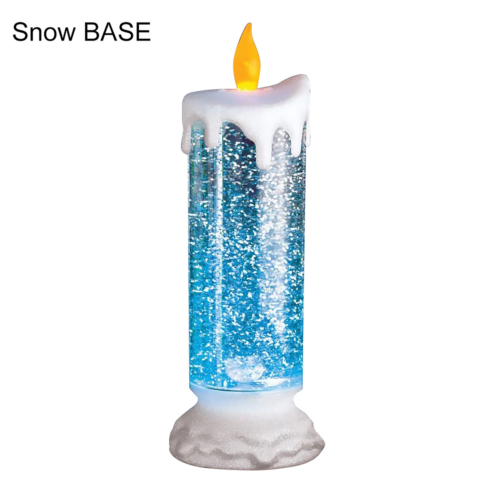 Rechargeable Colour Electronic LED Waterproof Candle With Glitter Colour Changing LED Water Candle Hogard: snow base