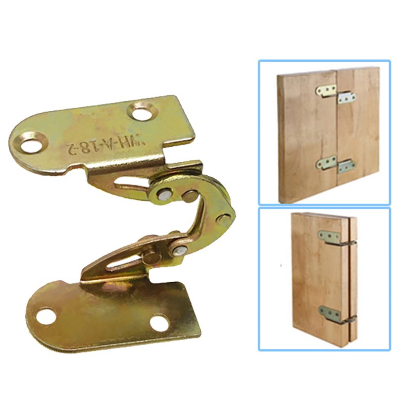 2Pcs/set Folding Hinge 180 Degree Flap Board Hinge Furniture Dinner Table Bed Hidden Hinges Support Bracket Hardware Accessories