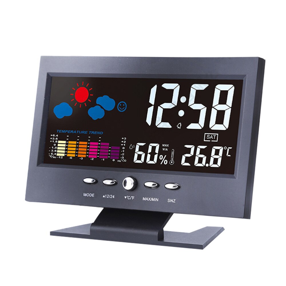 1pc wekkers met digitaal display, desktop, multifunctionele led-wekker met groot scherm, woondecoratie