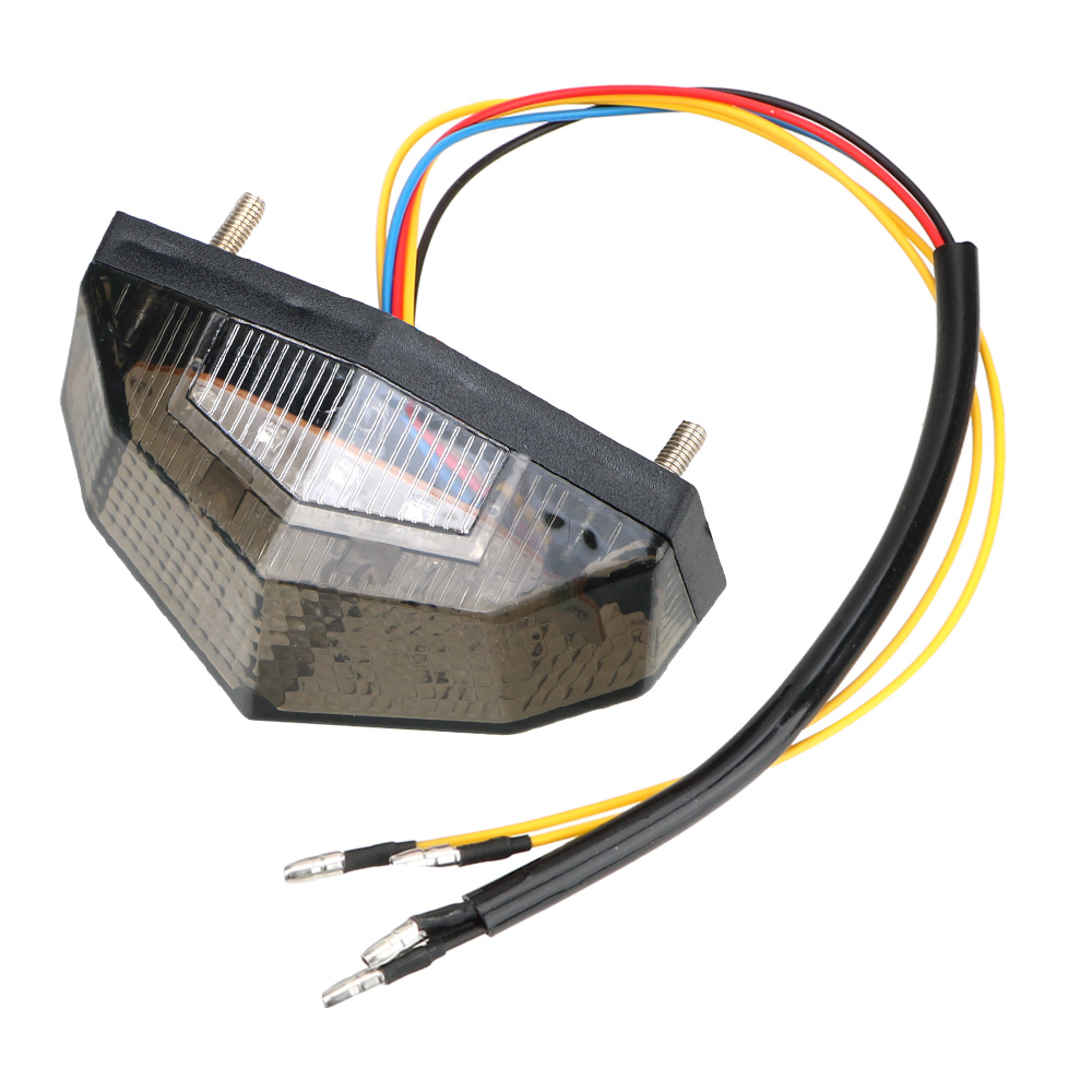 halt Bremslichter Blinker Motorrad Blinker 11 LED Rücklicht Motorrad Signalanzeige: Grau