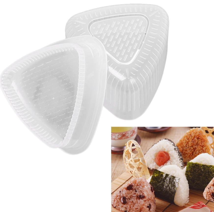 Delidge 2 Stks/set Driehoek Sushi Mold Food -Grade Plastic Rijst Bal Maker Bento Drukmal Japanse Voedsel Rijst Sushi gereedschap