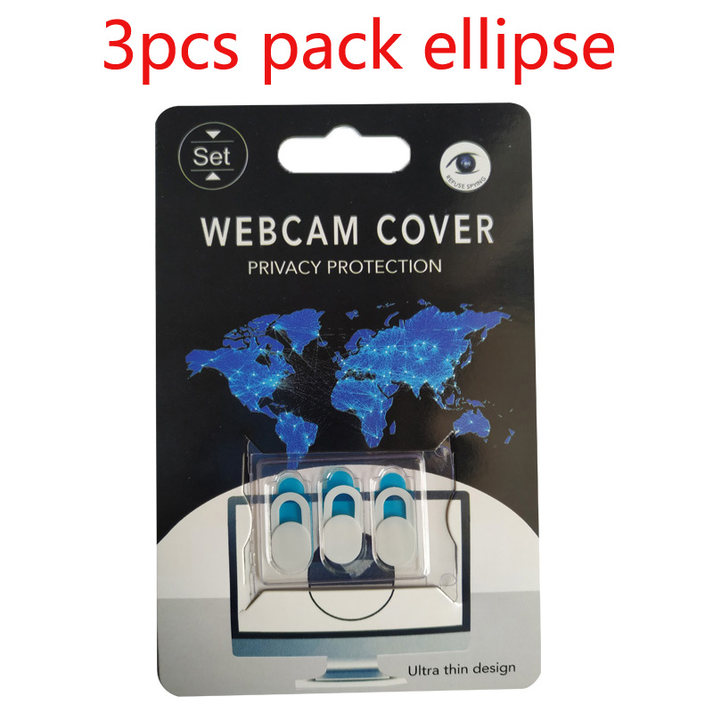 Universal WebCam Cover Ultra Thin Shutter Slider Camera Lens Cover For Web IPhone Macbook iPad Laptops Privacy Sticker: 3pcs pack White