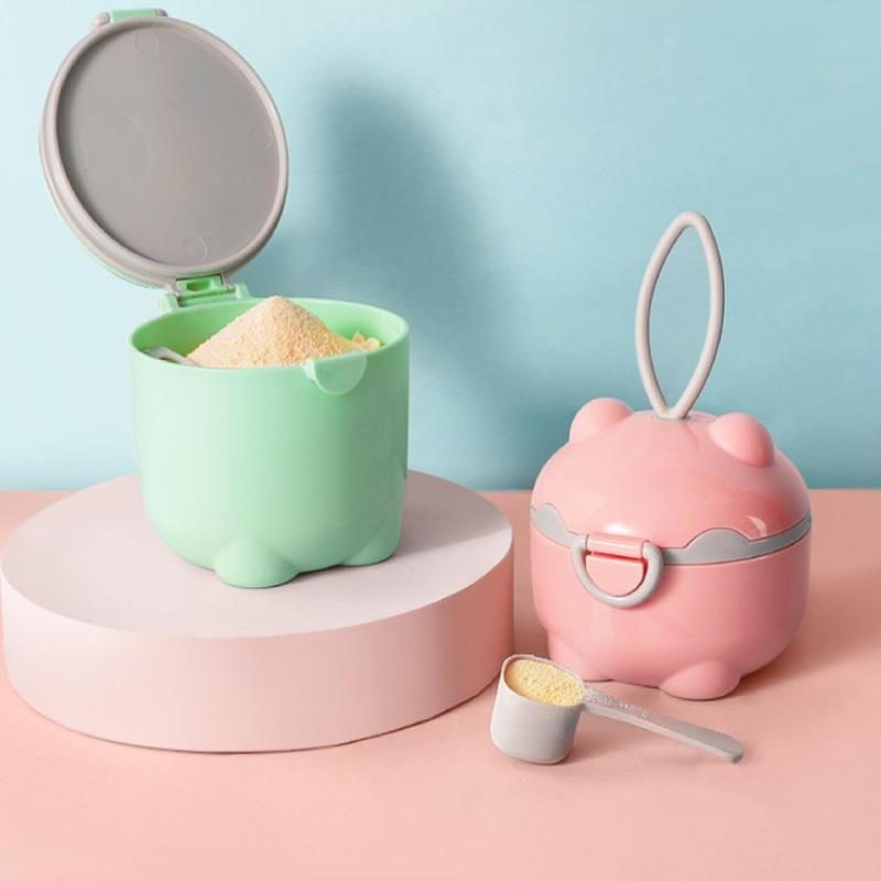 Baby Milk Powder Portable Cute Pig Food Storage Box Infant Milk Powder Box
