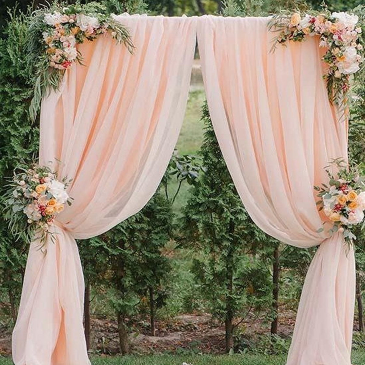 Tissu drapé pour arche de mariage, tissu transparent organza, toile de fond de fête d'anniversaire, décoration de chaise de mariage, rouleau de tulle, 2 m, 5m