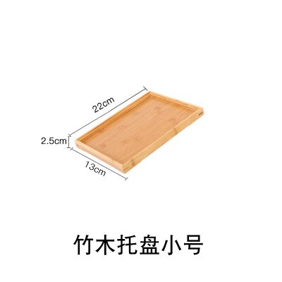 Bandeja Rectangular de bambú para té, bandeja de madera para pan, plato de madera para pizza, carne, plato de hotel de estilo japonés: A