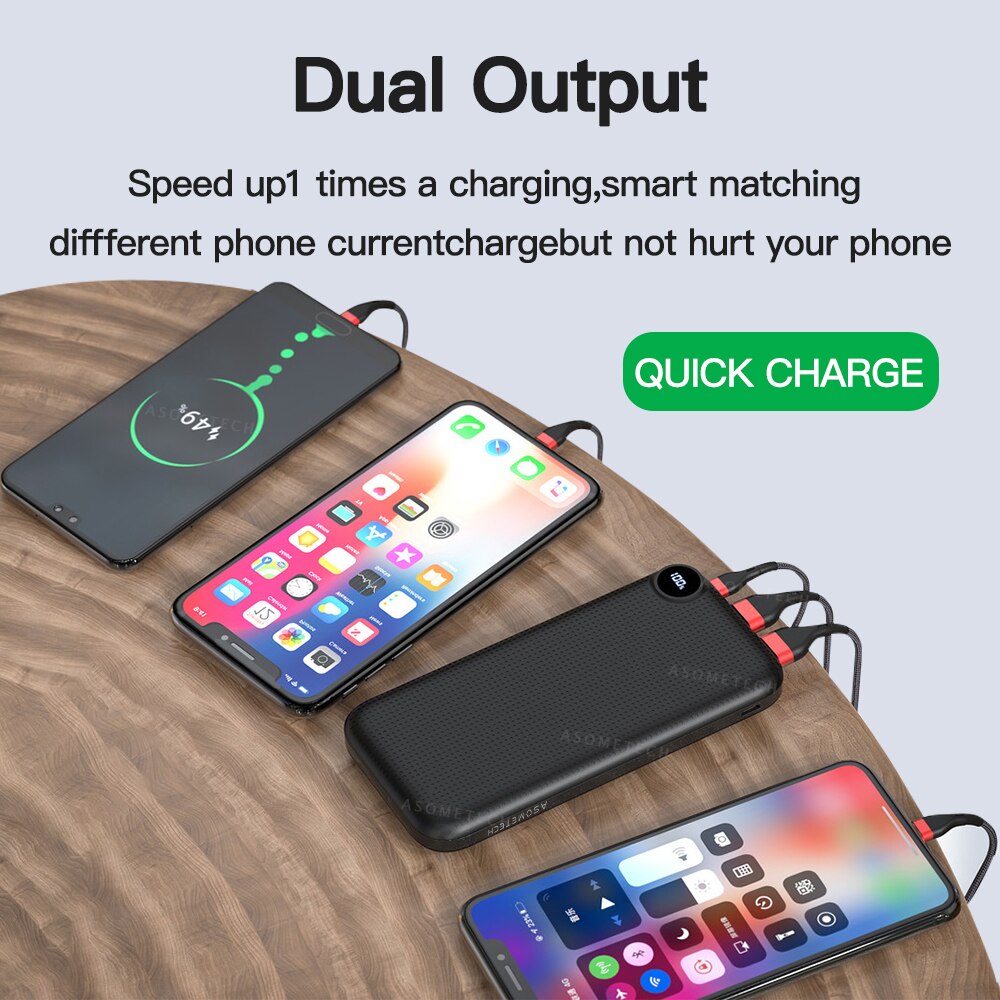 Power Bank 10000Mah Pd 18W Fast Charger QC3.0 Usb C Reizen Draagbare Oplader Externe Batterij Voor Xiaomi iphone 11 12 Pro