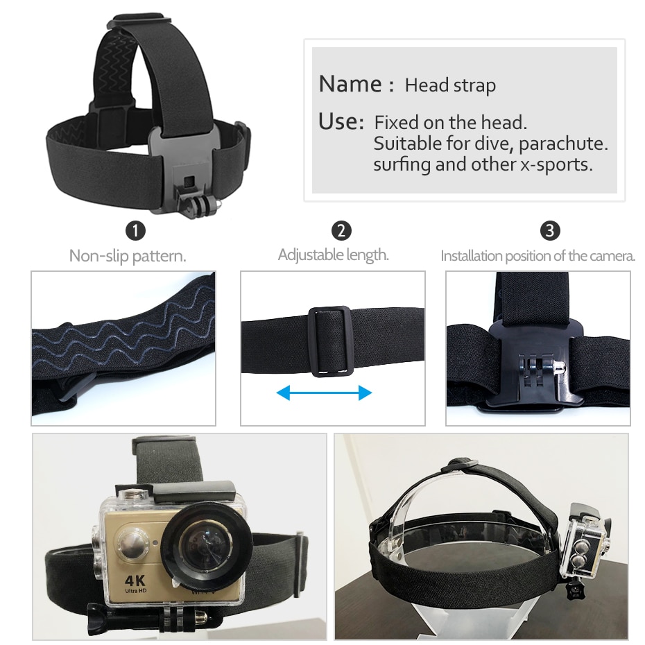 For Gopro Accessories set Chest Strap mount Head strap Band for go pro hero 6 5 4 3 sjcam sj4000 for xiaomi yi 4K Action Camera