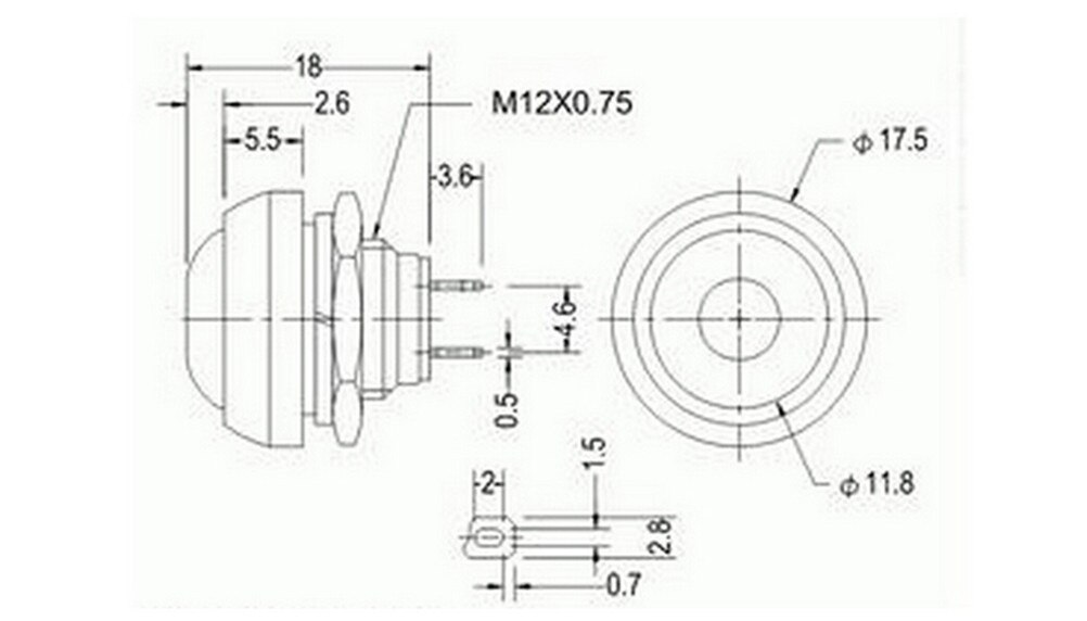 aus/an drücken Taste Horn Schalter PBS-33B 12mm Runde Geschmack Schalter drücken Taste Schalter momentan Für Arkade Spiel maschine