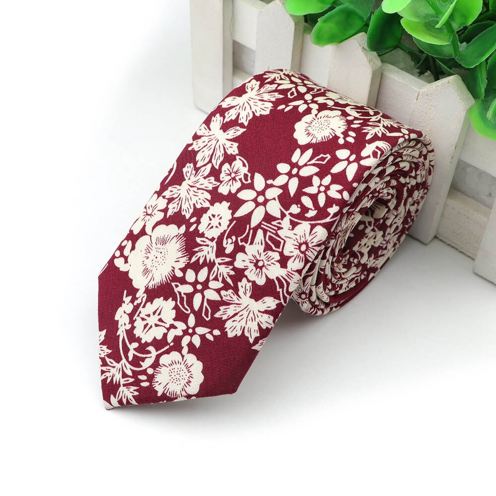 Katoen Bloemen Tie Mens 6 Cm Smalle Stropdas Paisley Plaid Bloem Voor Wedding Party Casual Accessoires: 10