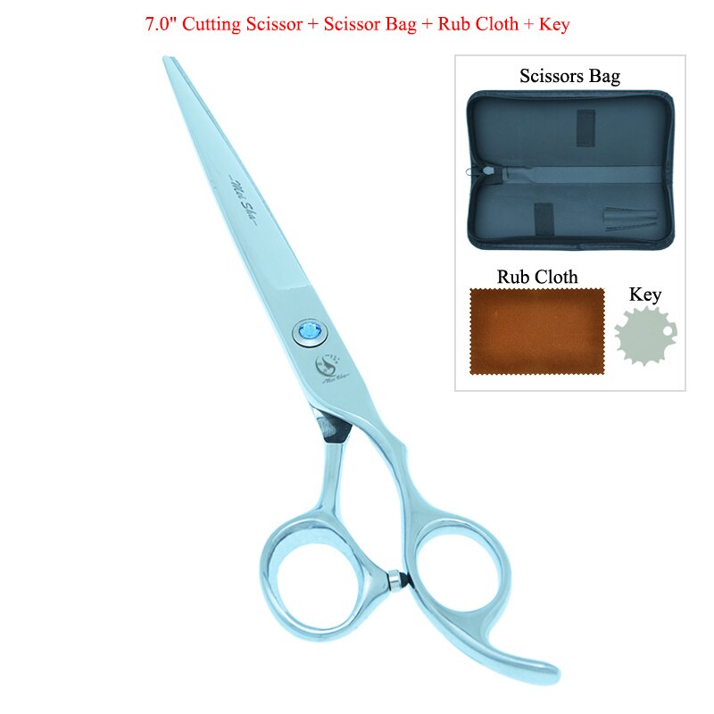 Meisha 7 inch Pet Dog Cat Grooming Scissors Set Straight Curved Cutting Thinning Shears Kit Tesoura Puppy Styling Tool B0013A: B0013A-02-70