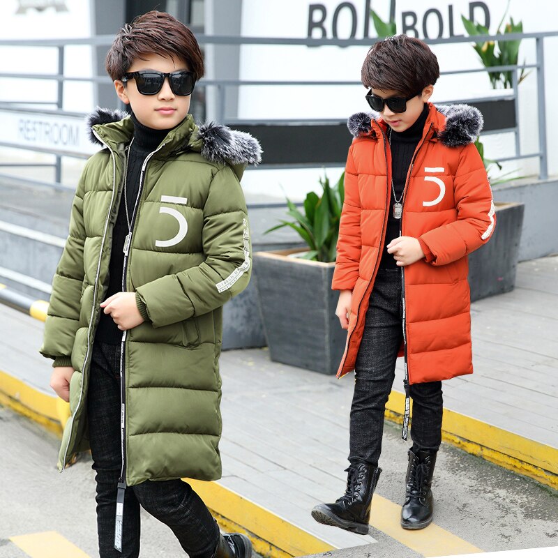 Casaco de inverno masculino 6-10 casacos quentes com capuz para meninos 7wt047