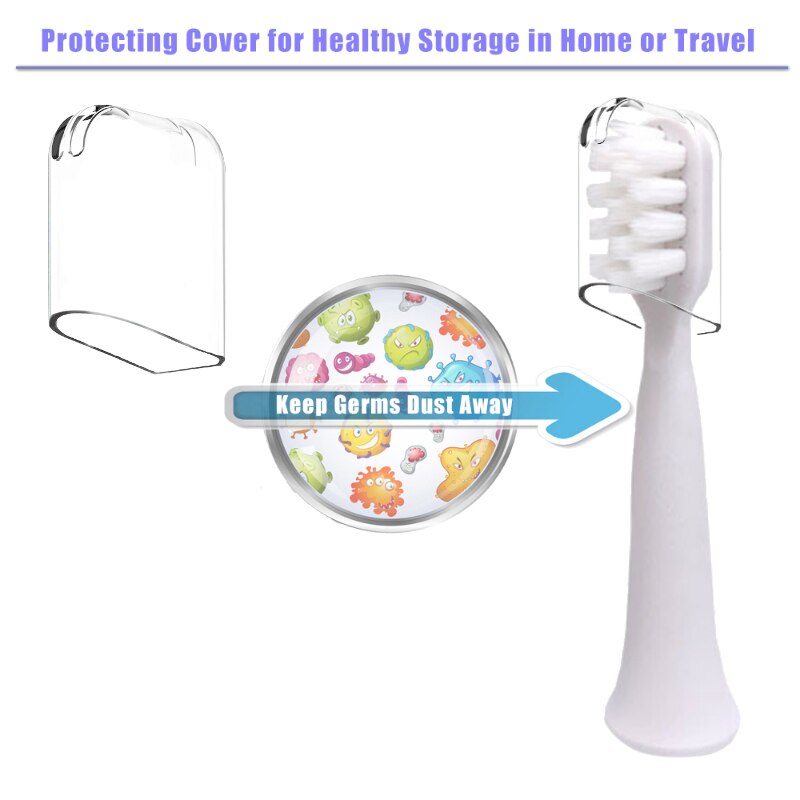 Børstehoveder til xiaomi mijia  t100 tandbørstehoveder tandkødspleje bløde tandbørstehoveder med beskyttelseshætter til sund børstning