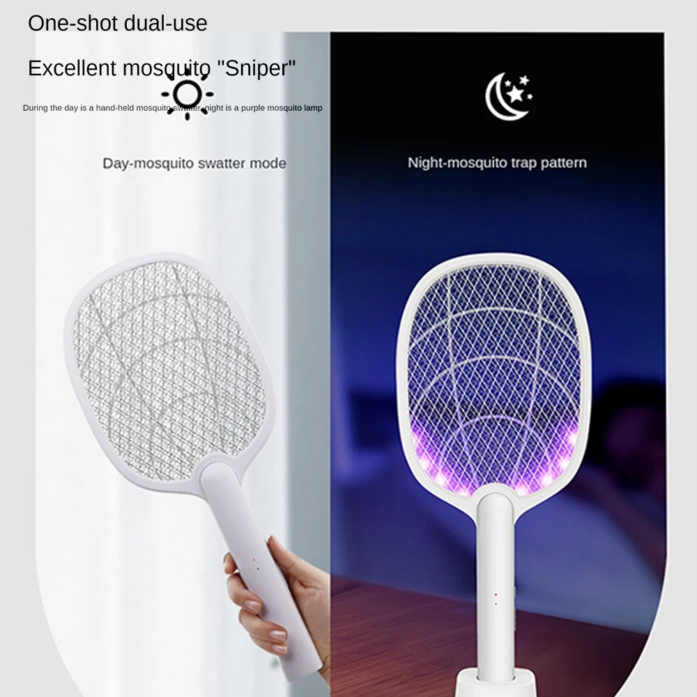 Muggen Killer Lamp USB Oplaadbare Elektrische Opvouwbare Muggen Killer Racket Vliegenmepper Repellent Lamp Zapper Insecten Racket