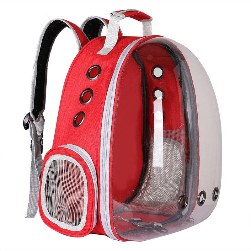 Ademend Kat Draagtassen Pet Carriers Kleine Hond Kat Rugzak Reizen Ruimte Capsule Kooi Huisdier Transport Bag Draagtas Voor Katten: Red