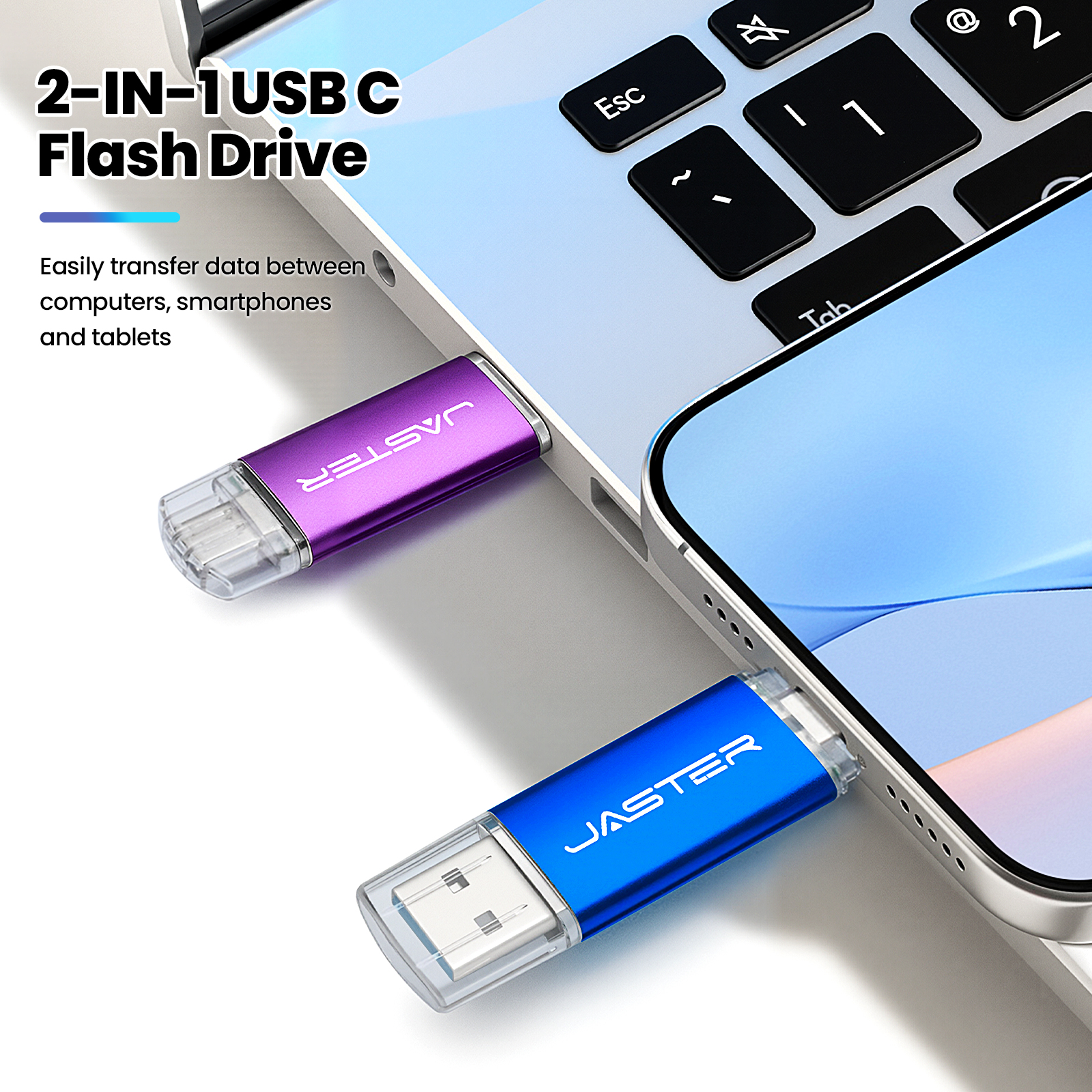 USB-C-Stock 128 GB Typ-C USB 3.0-Blitz-Laufwerk 64 GB Bunter USB3.0-Speicherstick Hochgeschwindigkeits-Stock 32 GB Blau verrotten Grün Schwarz
