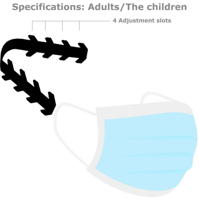 Face Sheild Mask Extension Ear Hook Buckle Ear Strap Extension Mask Fixing Clip Ear Saver Non-slip Adjustable Mask Hooks