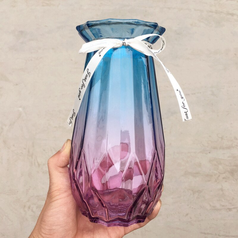 Nordisk glassvase europeisk gjennomsiktig vase blomsterarrangør vannkulturvase husholdningsvase