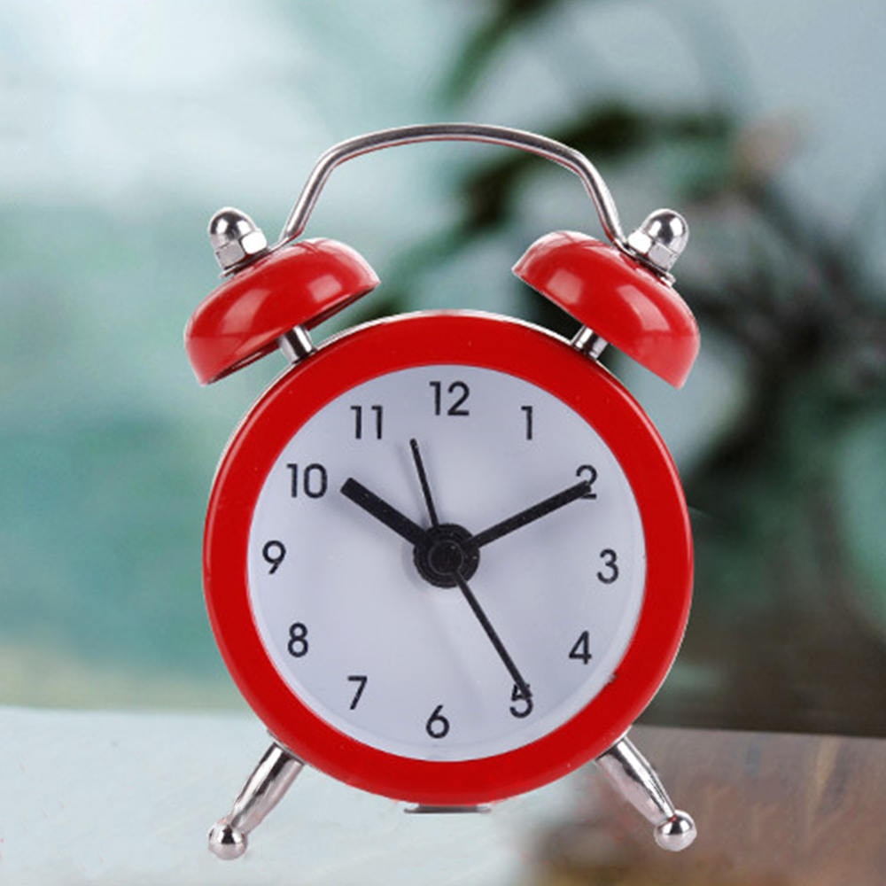Alarm Clocks Metal Alarm Clock Night Silent Functional LED Light Alarm Clock Kids Room Home Decoration Accessories